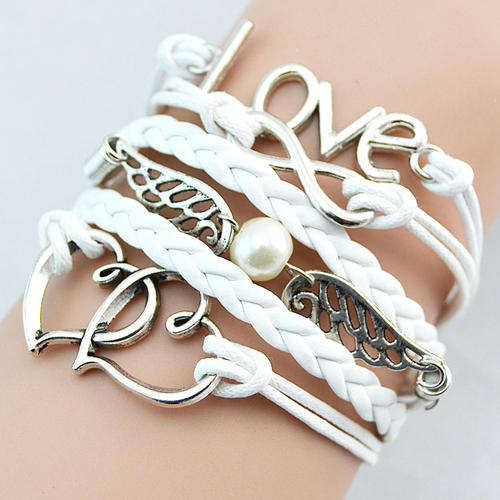Hot Seller !!! -- European Fashion Infinity Leather Bracelet