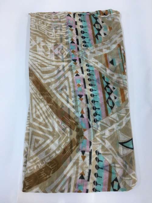 Taupe Aztec Maxi Scarf