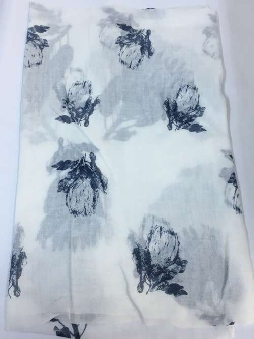 Protea Maxi Scarf (White)