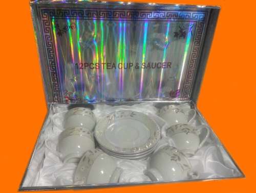 12 PCS CUPS & SAUCER BEAUTIFUL