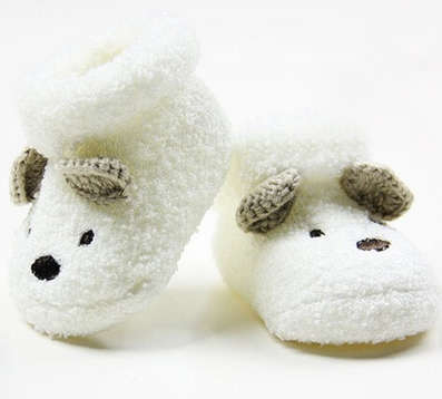 Newborn Socks Unisex Boy Girls Infant Cute Bear Crib Warm Shoes 0 -12 month