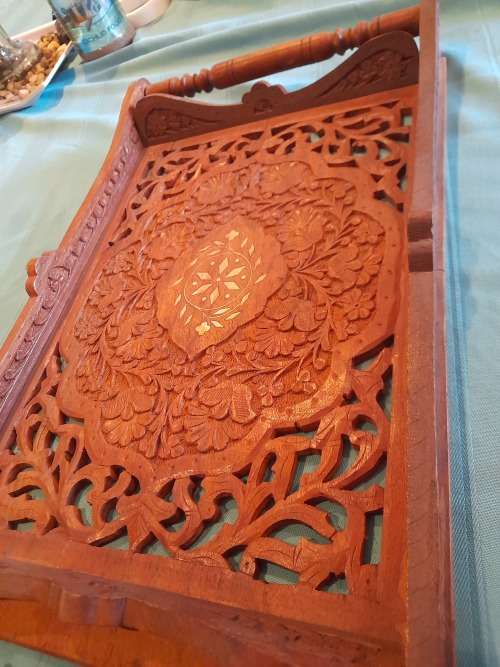 handcrafted wooden tray