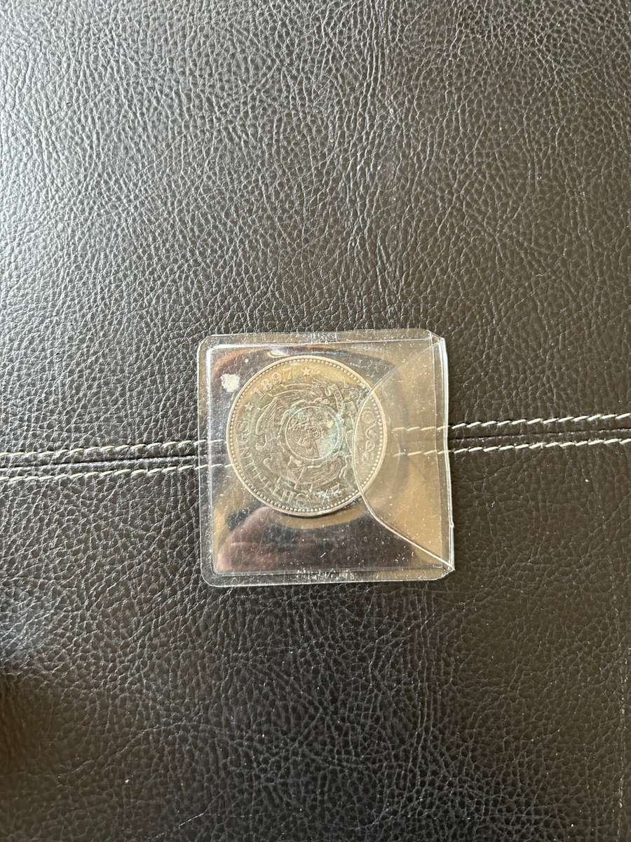 South african 2 and a half shillings 1897 UNCIRCULATED rainbow toning