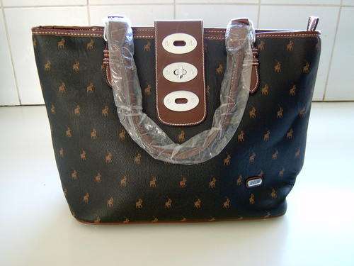STUNNING  POLO HANDBAG BLACK AND BROWN