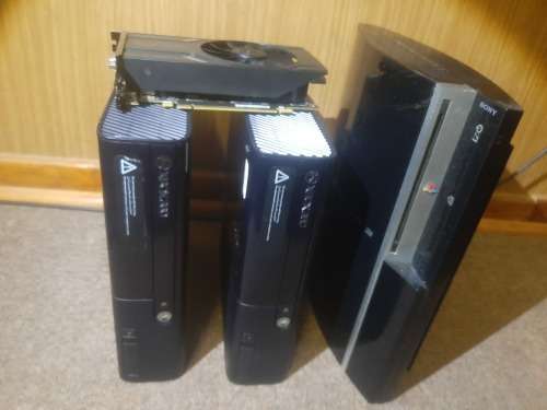 gtx 1060 6GB xbox 360e x 2. ps3 fat 160GB.