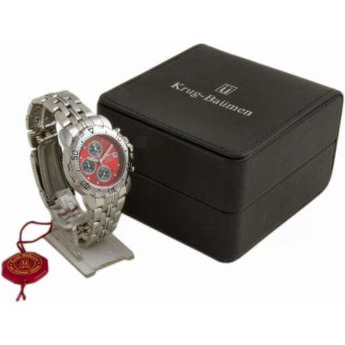 Krug Baumen Mens Sportsmaster Red Diamond Chronograph Watch