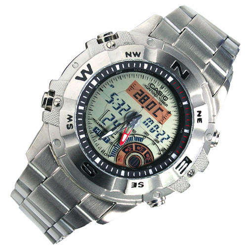 Casio Men Moon Phase Hunting Watch AMW704D AMW-704D-7AV