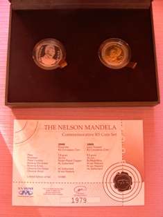 3 X 2008 NELSON MANDELA COMMEMORATIVE R5 COIN SETS