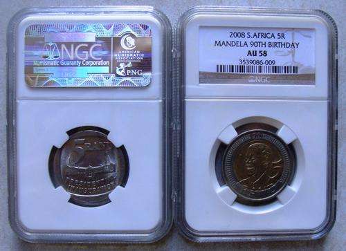 MANDELA NGC GRADED COMBO SET - BOTH GRADED AU58