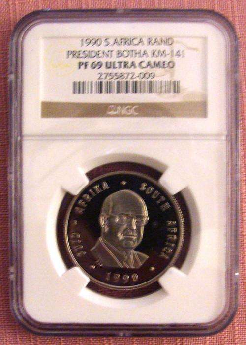 PW BOTHA HIGHEST GRADE IN THE WORLD - PF69UC