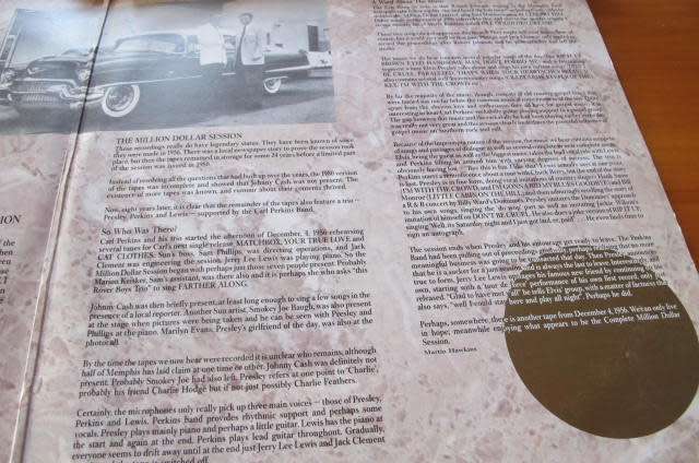 ELVIS PRESLEY - DOUBLE LP RECORD - COMPLETE MILLION DOLLAR SESSION