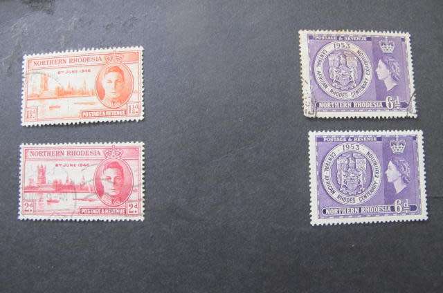 Rhodesia - Northern Rhodesia - Stamps 1953 Rhodes, 1946 Victory, 1949 U.P.U.