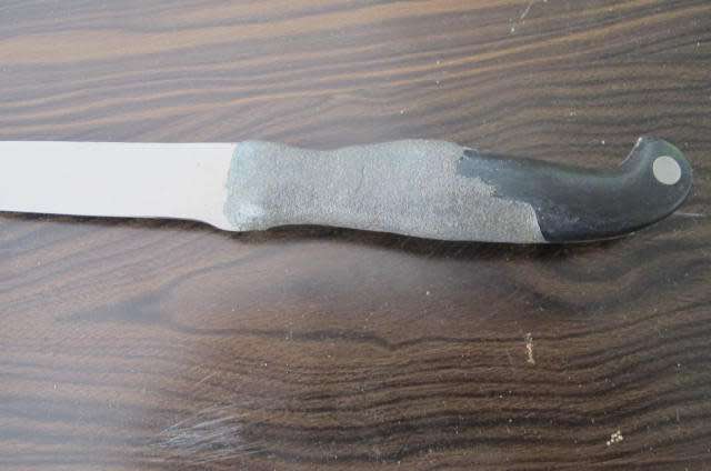 Solingen - cased knife set-6 steak knives and forks, Meat cleaver, 6 kitchen knives, bread knife,