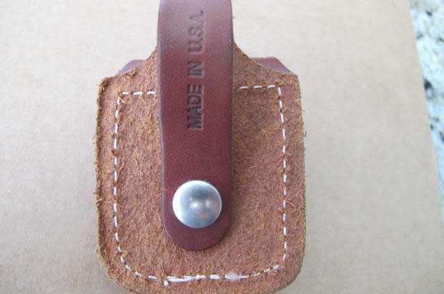 Zippo - leather lighter holder with fitting for belt