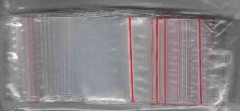 Zipseal Plastic packets 40mmx40mm (40 micron) - 100 per item