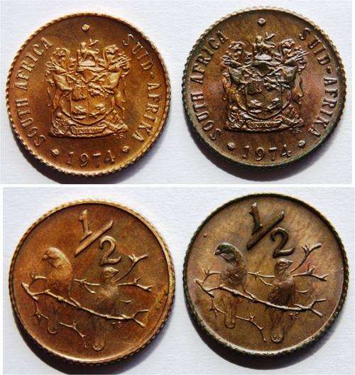 SA Decimal Bonanza - 1/2c -  1974 PROOF & UNC Pair !!!!