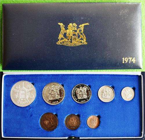 SA Decimal - 1974 Short Proof set in Blue SAM box (incl. Silver R1) - CAT=R300!!! LOW LOW Start!!!!
