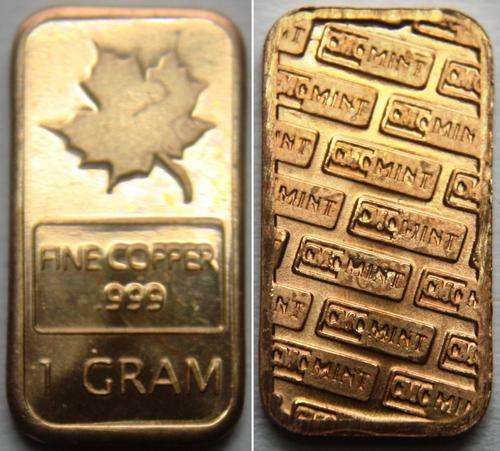 Maple Leaf - 1gram .999 Copper