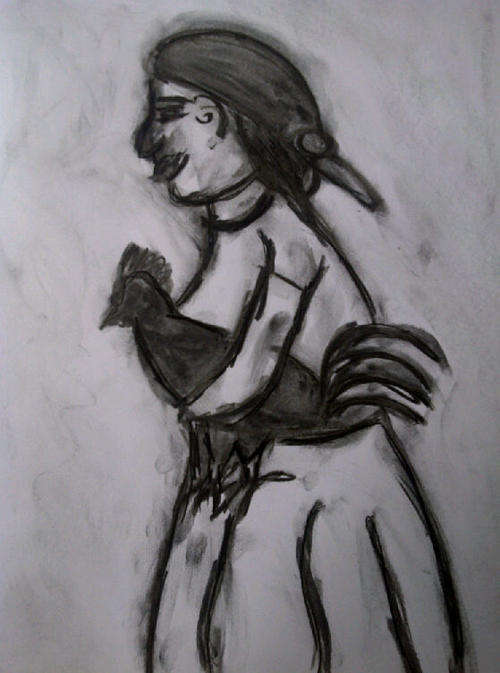 Beautiful original charcoal by Johan Potgieter