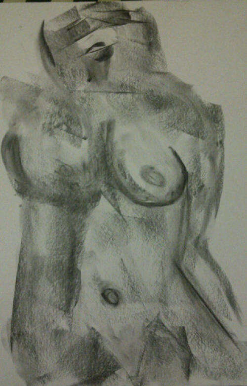 Beautiful original charcoal by Johan Potgieter