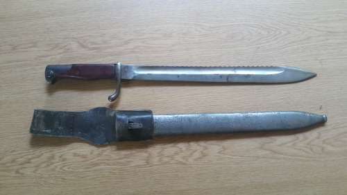 German - S98/05 steel scabbard "Saw-back" bayonet