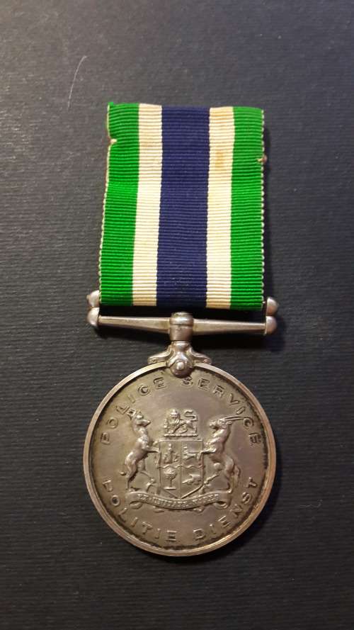 South Africa Police Good Service Medal - 1st type - Constable A.L. De Krielen