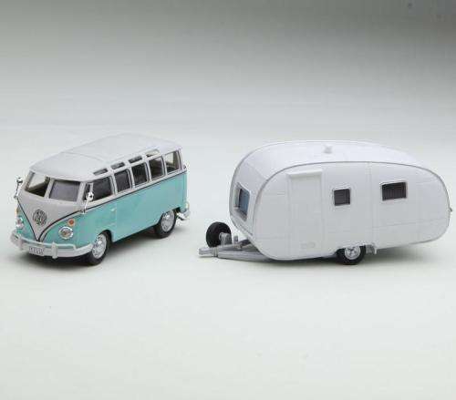 1:43 alloy bus model,high simulation Volkswagen van Trailer,metal castings,static collection model t