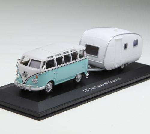 1:43 alloy bus model,high simulation Volkswagen van Trailer,metal castings,static collection model t