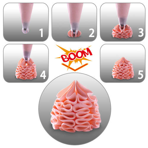 BAKING HOUSE 7Pcs Russian Spherical Ball Stainless Steel Icing Piping Nozzle