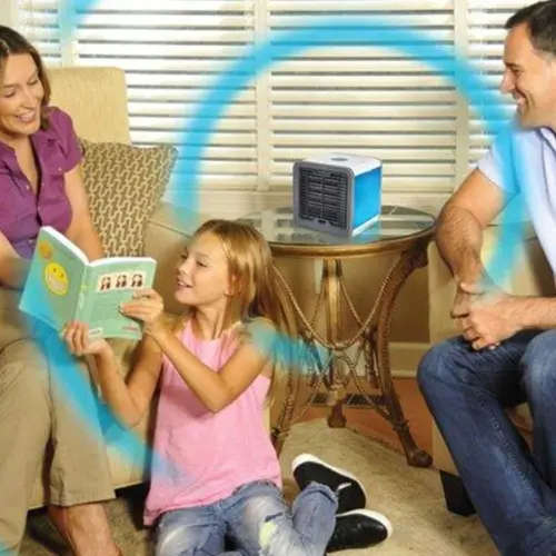 Portable Mini Air Cooler Air Arctic Personal Space Air Conditioner with Soothing LED Light Humidifie