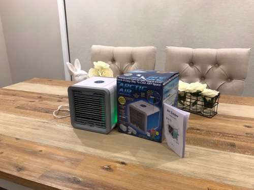 Portable Mini Air Cooler Air Arctic Personal Space Air Conditioner with Soothing LED Light Humidifie