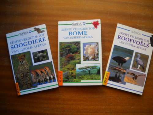 3 X SASOL EERSTE VELDGIDSE tot Soogdiere (1998), Bome (1999) & Roofvoels (1999)