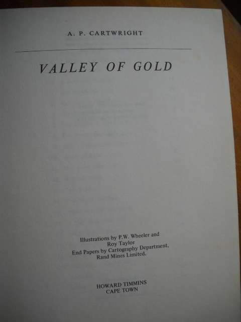 VALLEY OF GOLD  by A. P. Cartwright  Revised Version  1974 Edition