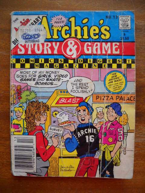 COMIC BOOKS: ARCHIE'S STORY & GAME  Comics Digest Magazine  No. 13  Published 1989