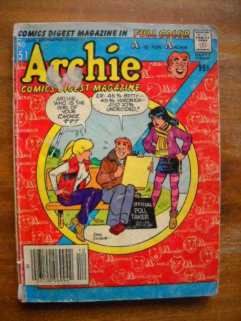 COMIC BOOKS: 1 X ARCHIE  Comic Digest magazine  No. 52  Published 1981