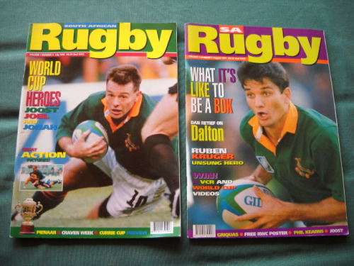 2 X SA RUGBY MAGAZINES July and August 1995  Vol 1 No's 4 and 5