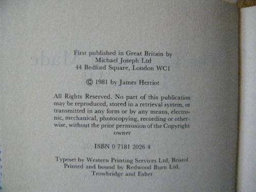 THE LORD GOD MADE THEM ALL  by James Herriot