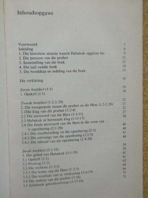 DIE BOEK HABAKUK  Verklaar deur Dr. P A Kruger