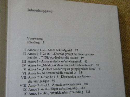DIE PROFEET AMOS  deur Dr. Adrio Konig