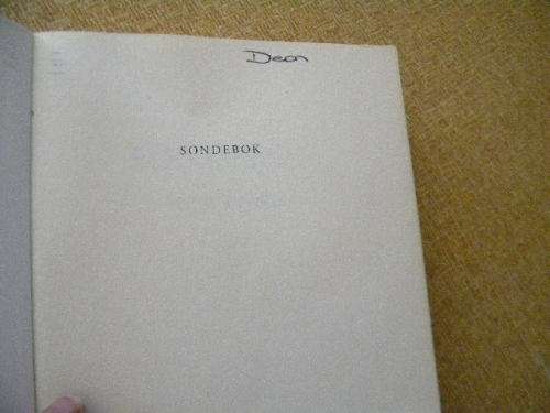 SONDEBOK  deur Irma Venter  Skrywer van Skoenlapper en Skrapnel