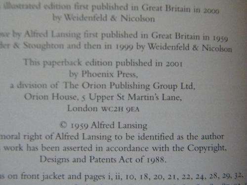 ENDURANCE  The greatest adventure story ever told  by Alfred Lansing  (Adventure)