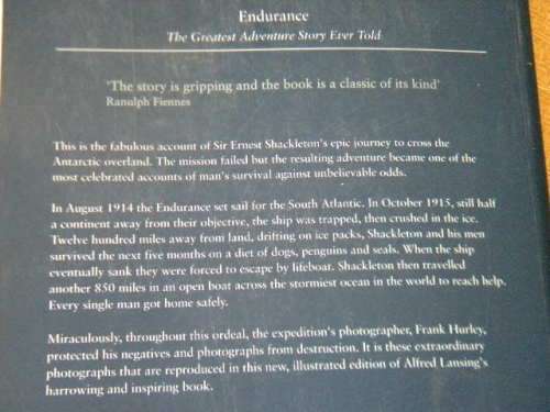 ENDURANCE  The greatest adventure story ever told  by Alfred Lansing  (Adventure)