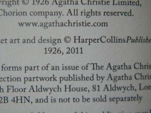 2 X AGATHA CHRISTIE The Moving Finger (Paperback)  and  The Murder of Roger Ackroyd (Hardcover)