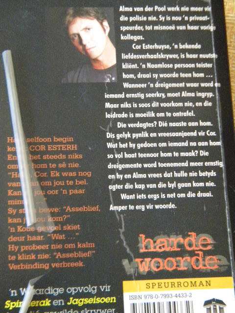 HARDE WOORDE  deur Francois Bloemhof  (`n Speurroman)