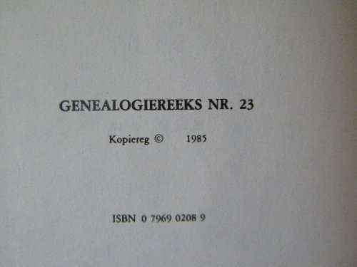 BOEREPIONIERS VAN DIE SANDVELD  deur M. H. D. Smith  Genealogiereeks Nr. 23