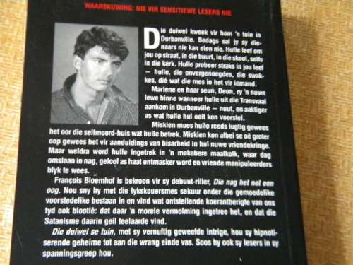 2 X FRANCOIS BLOEMHOF: Die Nag het net een oog  en  Die Duiwel se tuin