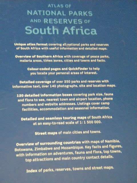ATLAS OF NATIONAL PARKS AND RESERVES OF SOUTH AFRICA   Text by Marielle Renssen