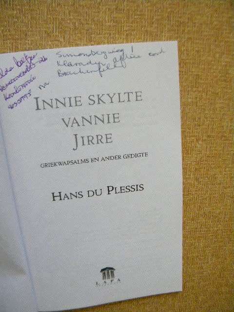 IN DIE SKYLTE VANNIE  JIRRE  Griekwapslams en ander gedigte  deur Hans du Plessis
