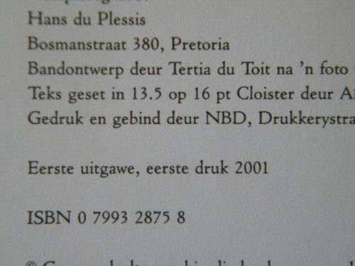 IN DIE SKYLTE VANNIE  JIRRE  Griekwapslams en ander gedigte  deur Hans du Plessis