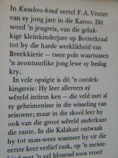 KAMBRO-KIND  deur F. A. Venter  'n Jeugreis